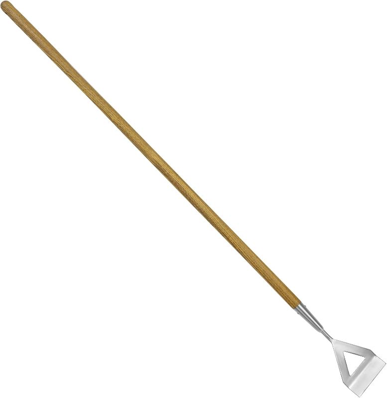 Photo 1 of Dutch Hoe, Bending-Proof Push Pull Weeder, 51'' Long Handle Dutch Hoe Weeder for Women, Heavy Duty Stainless Steel Garden Dutch Hoe for Weeding in Between Seedling, Removal Moss,Soil Loosening
