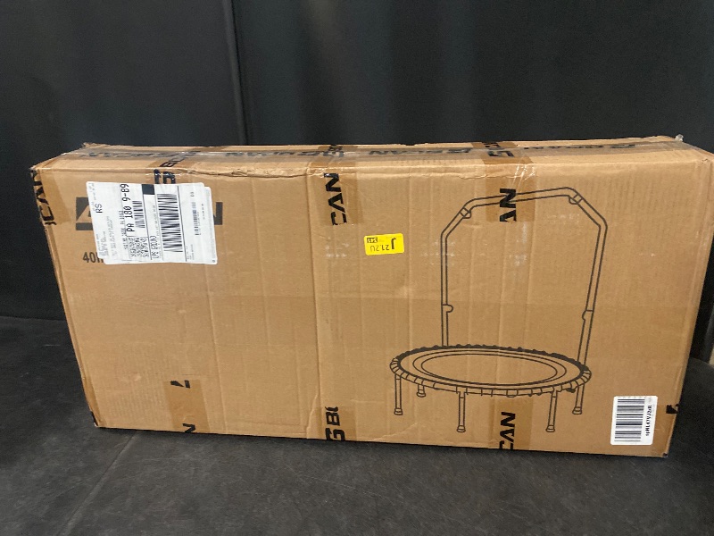Photo 1 of BCAN 450/550 LBS Foldable Mini Trampoline, 40"/48" Fitness Trampoline with Bungees, U Shape Adjustable Foam Handle, Stable & Quiet Exercise Rebounder for Adults Indoor/Outdoor Workout
