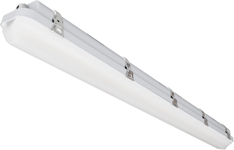 Photo 1 of 4FT LED Vapor Tight Light 60W/50W/40W,3000K/4000K/5000K CCT Selectable 7800lm (150W Eq.) IP65 Waterproof Outdoor Shop Light LED Vapor Proof Fixture for Car Wash, Parking Lot, Garage 1-Pack
