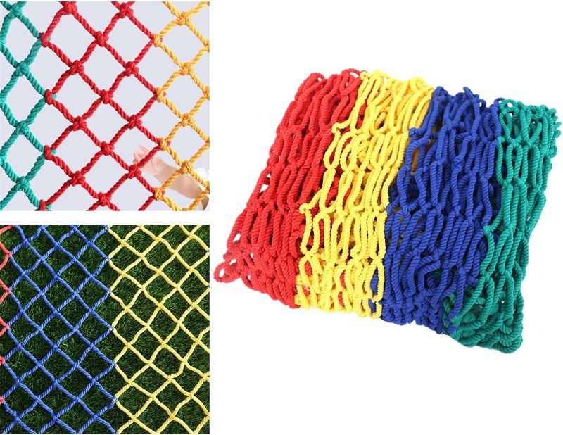 Photo 1 of Rope Netting for Kids Children Net Decoration Climbing Cargo Net Playground Climbing for Stairs Outdoor Railing, 1x4m 10cm