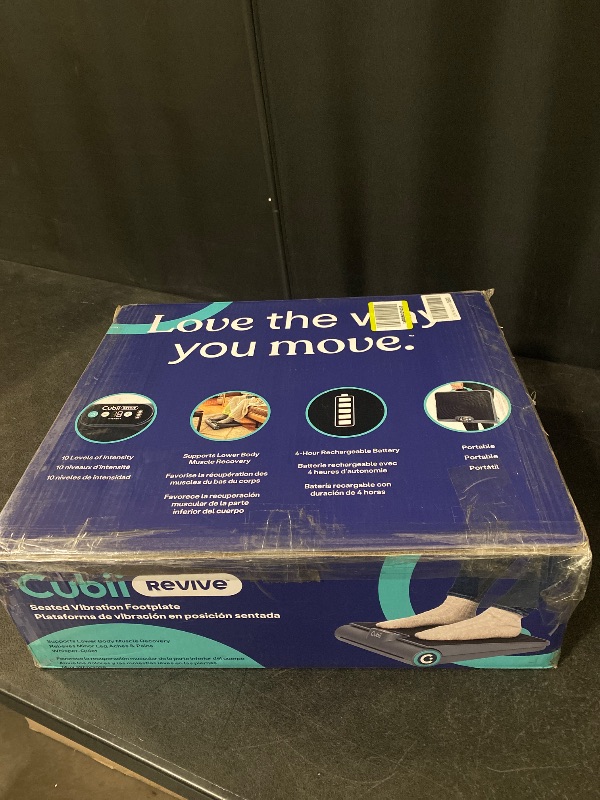 Photo 1 of Cubii Revive - Cordless Portable Foot and Lower Leg Massager Vibration Foot Plate, Ultra-Quiet Vibration for Relaxation, Recovery, Rejuvenation with Customizable Intensity Levels
