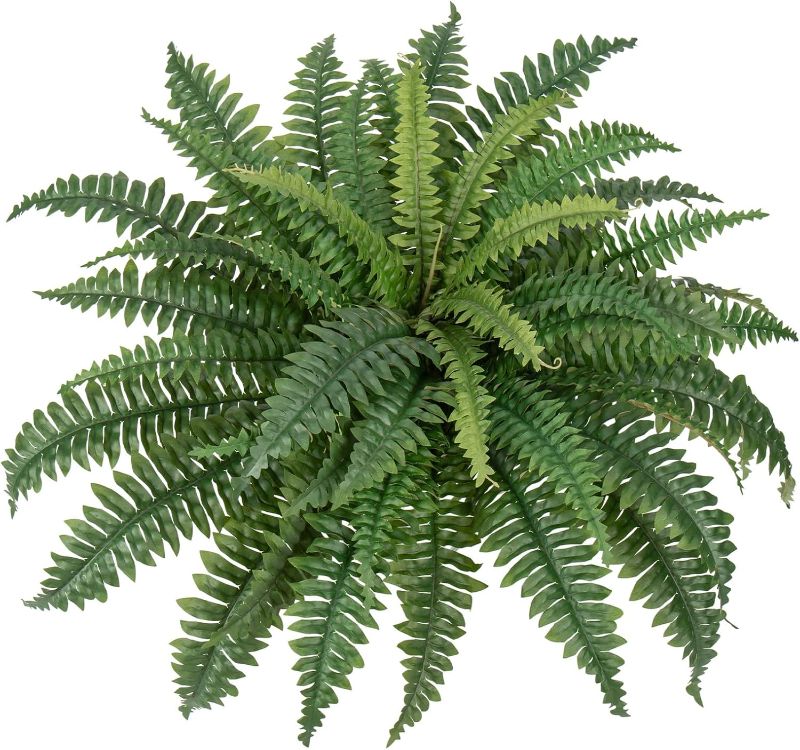 Photo 1 of Artificial Ferns 25.6" Dia. - Faux Ferns for Outdoor Planter & Hanging - Fake Plant Shrubs for Home Garden Porch Farmhouse Decor