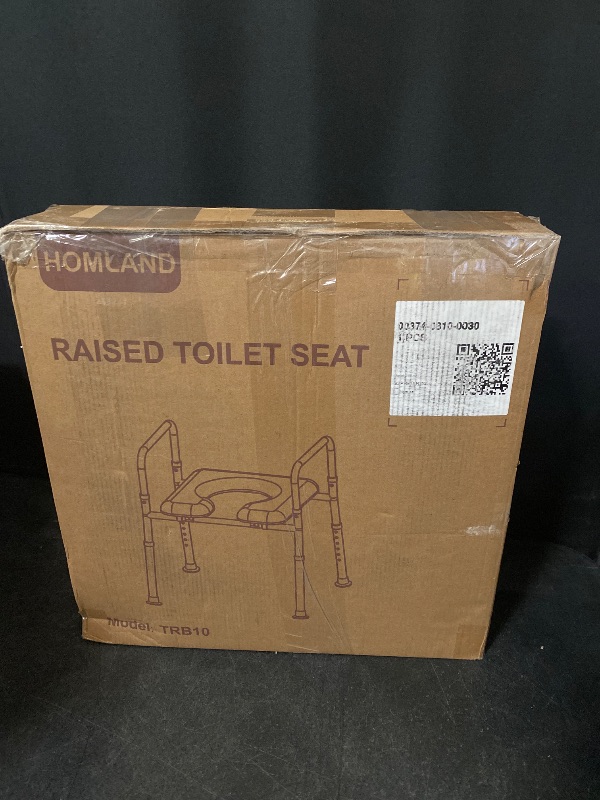 Photo 1 of HOMLAND Raised Toilet Seat with Handles, Toilet Seat Riser for Seniors with Adjustable Height & Width, FSA HSA Eligible 400lb Handicap Elevated Toilet Seat for Elderly, Pregnant, Fit Any Toilet
