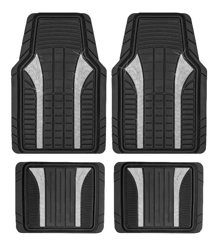 Photo 1 of Auto Drive 4PC PREMIUM RUBBER CAR MAT TOLL GREY- Universal Fit for Cars, Trucks,202WM31