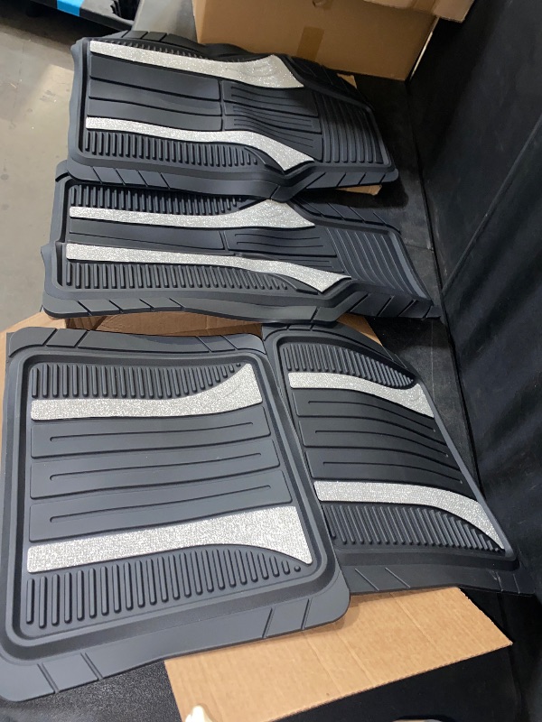 Photo 1 of Auto Drive 4PC PREMIUM RUBBER CAR MAT TOLL GREY- Universal Fit for Cars, Trucks,202WM31
