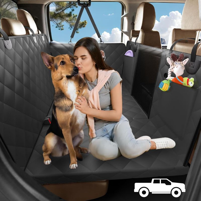 Photo 1 of Back Seat Extender for Dogs, Truck Dog Seat Cover Back Seat Hard Bottom, Dog Hammock for Truck Full Size, Pet Seat Covers for Crew Cab F150, RAM1500, Sierra, Tundra, Silverado, Titan

