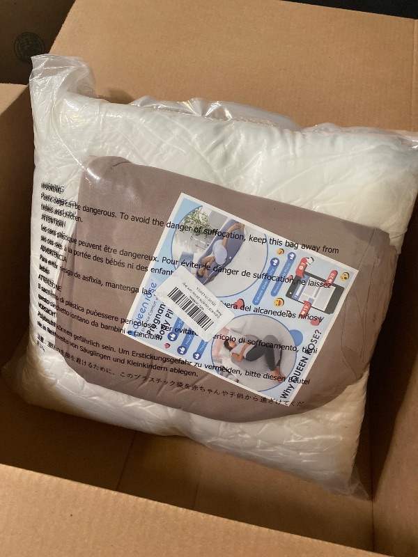Photo 1 of QUEEN ROSE Cooling Pregnancy Pillows, Maternity Pillow for Sleeping, 55in U Shaped Body Pillow for Pregnant Support, with Removable Silky Cover, Beige