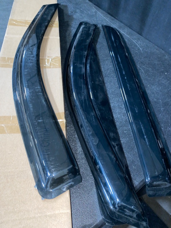 Photo 1 of Window Visors Rain Guards Shield Fit for 2004 2005 2006 2007 2008 F150 SuperCrew, Outside Mount Vent Visors Shades, Smoke Tinted Side Window Wind Deflectors Fit for 2006-2008 Lincoln Mark LT
