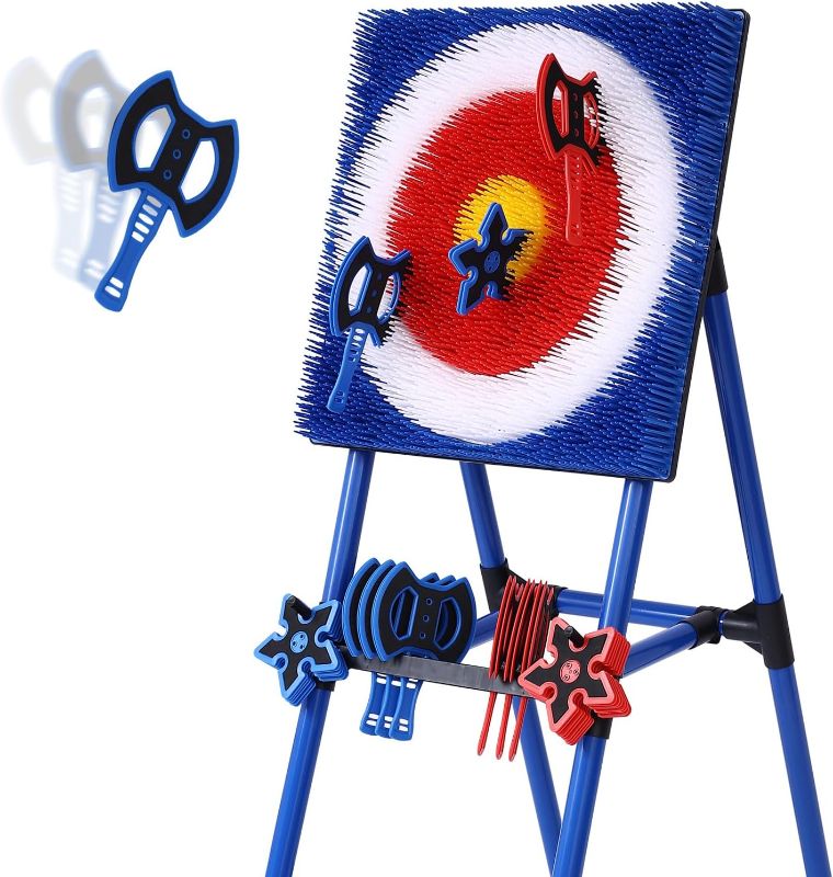Photo 1 of NEW** NEW** Axe Throwing Bristle Target with 8 Throwing Axes Set,Axe Throwing Game for Backyard, Indoor &Outdoor,Yard Games,Carnival Games
