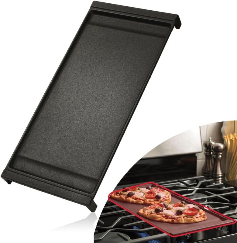 Photo 1 of [Upgraded] WB31X24738 Gas Range Griddle, Griddle Plate Replacement Part fit for GE Stove, Cast Iron Center Griddle, Replaces WB31X24998
