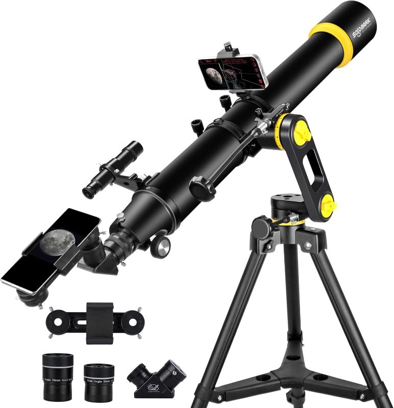 Photo 1 of Telescope, Telescopes for Adults Astronomy Professional, 90mm Aperture 1000mm High Powered Telescope for Beginners & Kids with Precision Adjustment Vertisteel AZ Mount Tripod Phone Adapter
