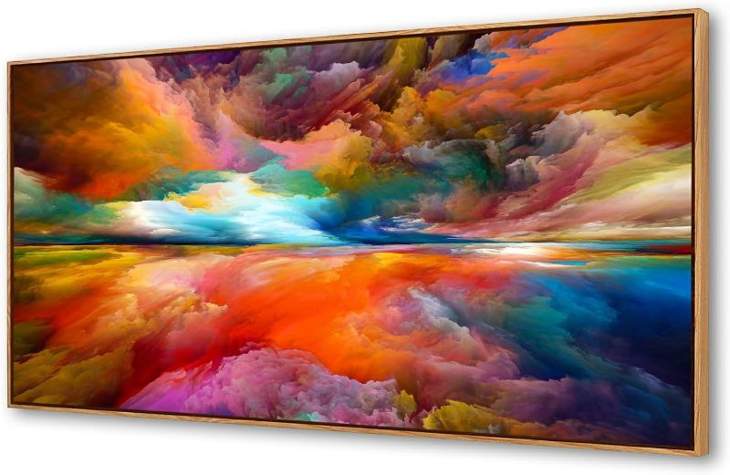 Photo 1 of YYYYHPP WKYP2075 Abstract Wall Art Colorful Clouds Landscape Pictures Canvas Prints Paintings Ready to Hang for Living Room Bedroom Kitchen Home and Office Wall Decor
