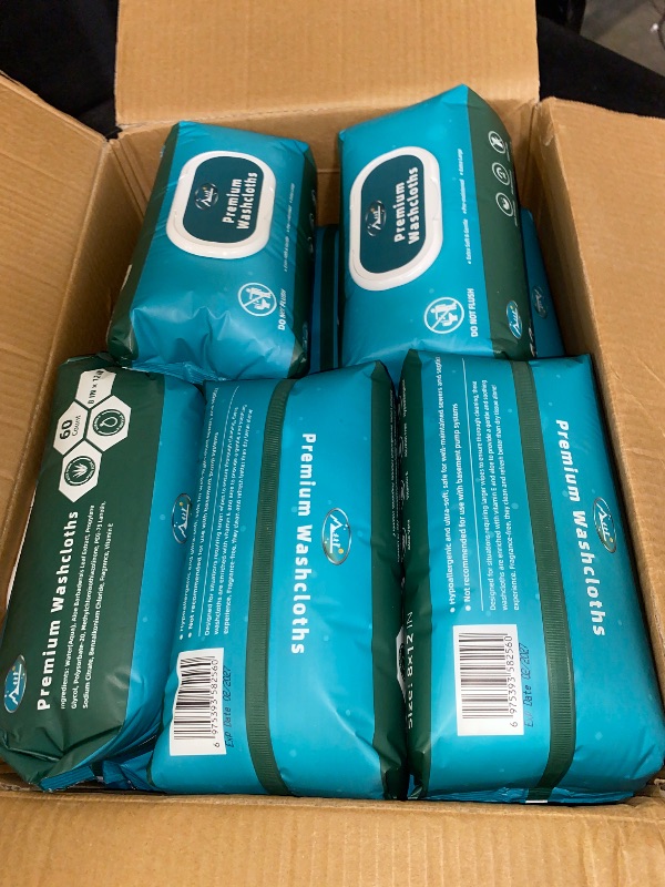 Photo 1 of [720 Count] Adult Wipes for Incontinence, 8" x 12" Extra Large Wet Wipes for Incontinence & Cleansing, Body Wipes Bath Wipes - Disposable Washcloths for Elderly - Vitamin E & Aloe
