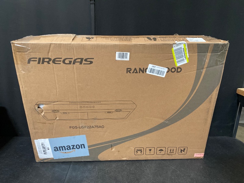 Photo 1 of FIREGAS Under Cabinet Range Hood 30 inch, Ducted/Ductless Convertible Kitchen Hood Over Stove Vent, LED Light, 3 Speed Exhaust Fan, Reusable Aluminum Filters, Push Button, with Charcoal Filter