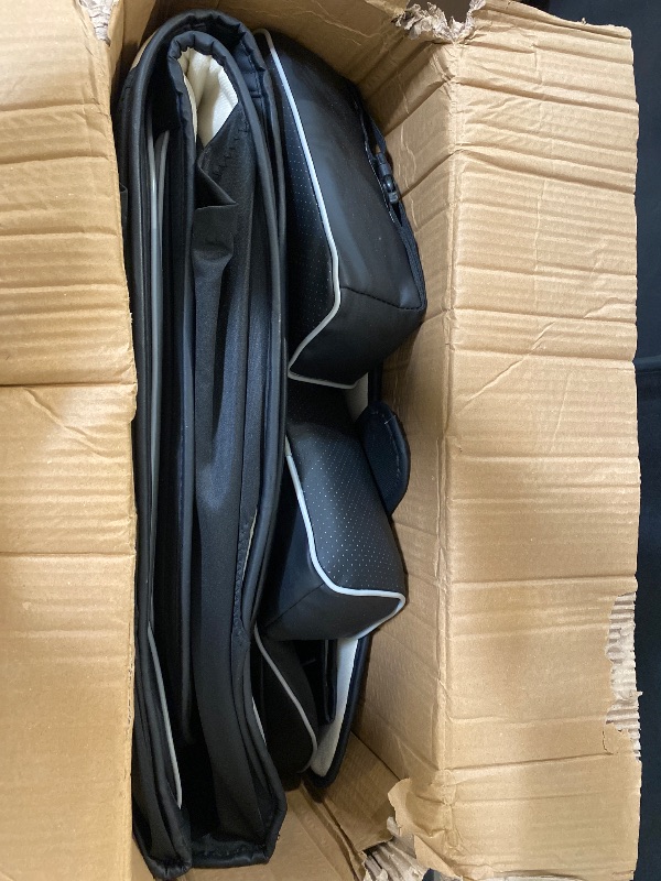 Photo 1 of Car Seat Cover for Jeep Cherokee 2014-2024 Full Coverage Nappa Leather Car Seat Protector, Fashion Anti-Slip Waterproof Breathable Easy to Install, Auto Interior Accessories(Full Set,Black&Gray)
