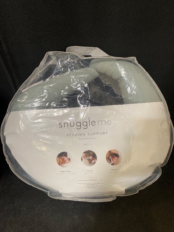 Photo 1 of snuggle me Organic Nursing Pillow - Bottle & Breastfeeding Pillow with Organic Cotton Cover & Fiberfill, Machine Washable, Newborn Essentials Must Haves (Slate)
