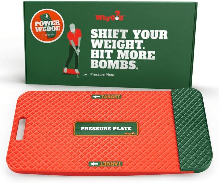 Photo 1 of WHYGOLF Swing Trainer Pressure Plate with Power Wedge – Improve Weight Shift, Balance & Accuracy – Golf Training Aid for Increased Power & Control – Teaching Tool for Club Practice & Drills