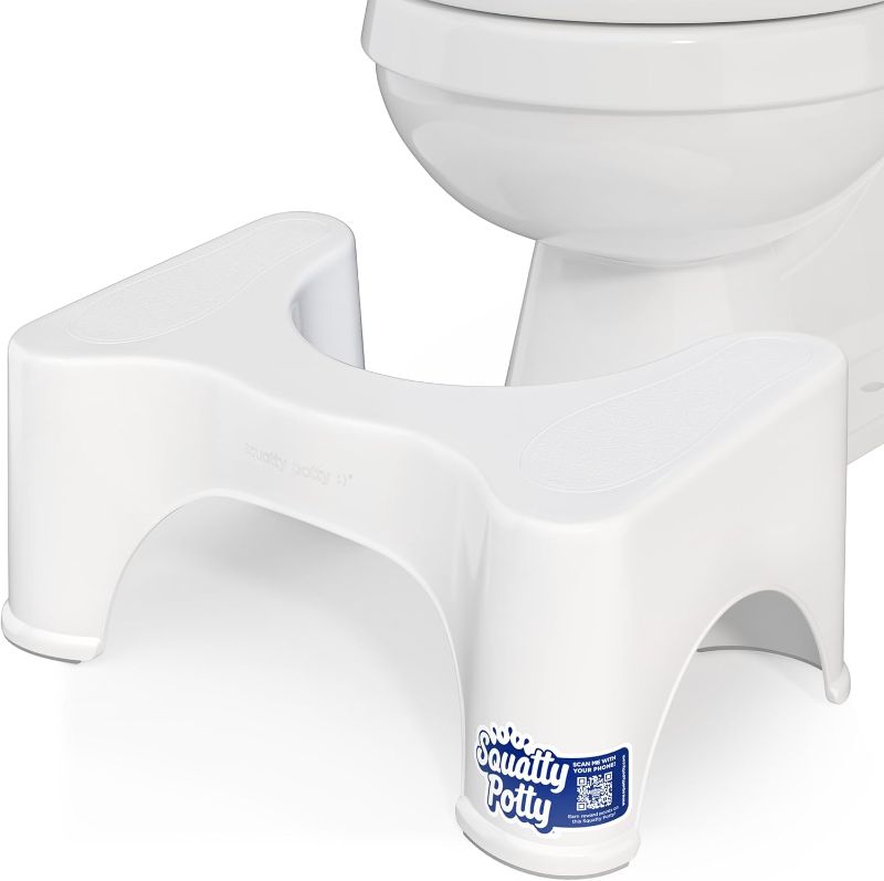 Photo 1 of Squatty Potty The Original Bathroom Toilet Stool Height, White, 9 Inch (Pack of 1)
