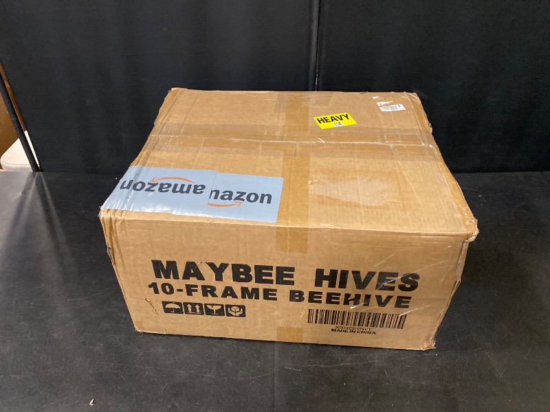 Photo 1 of MayBee 10 Frame Screened Bottom Board Beehive Dipped in 100% Beeswax, Bee Hives Kit Includes 1 Deep Boxes & 1 Medium Box with Beehive Frames and Wax Foundations. Preferred for Summer