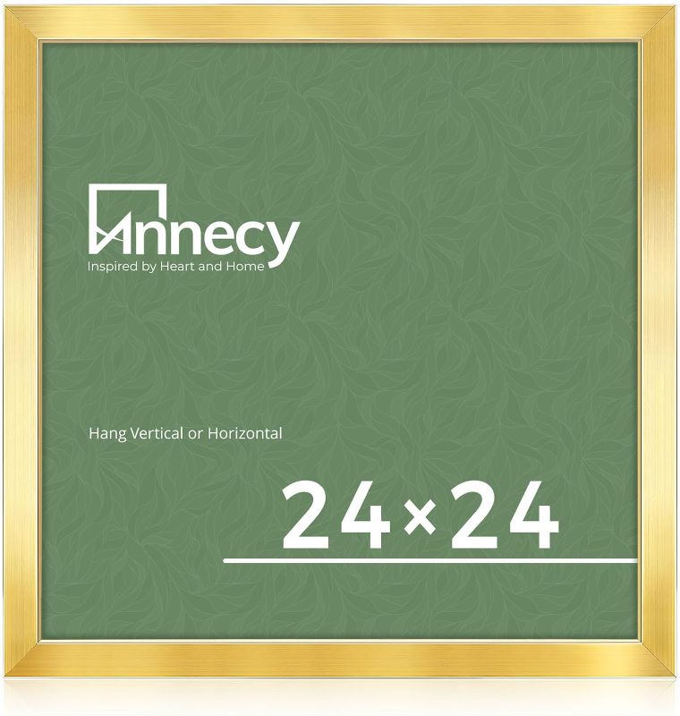 Photo 1 of 24x24 Picture Frame Gold?1 Pack?, 24 x 24 Picture Frame for Wall Decoration, Classic Gold Minimalist Style Suitable for Decorating Houses, Offices, Hotels
