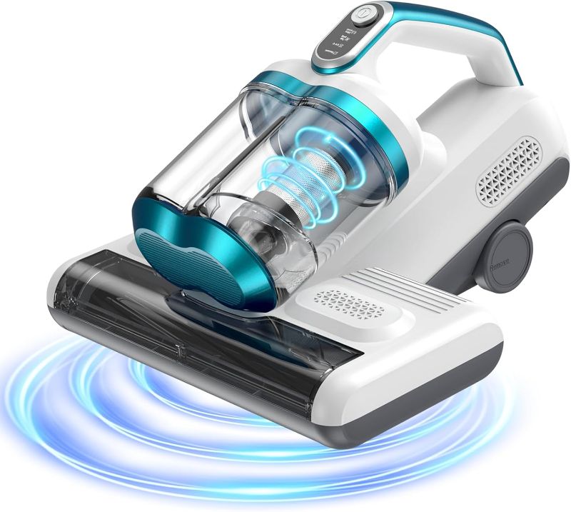 Photo 1 of Bed Vacuum Cleaner Mattress Vacuum with 16Kpa Suction 253.7nm UV-C Light, 30000 RPM/Min Dual Brushroll Rotation & HEPA Filter & Heating & Ultrasonic Tech, 500W, Corded (KM-PA1600-SE)
