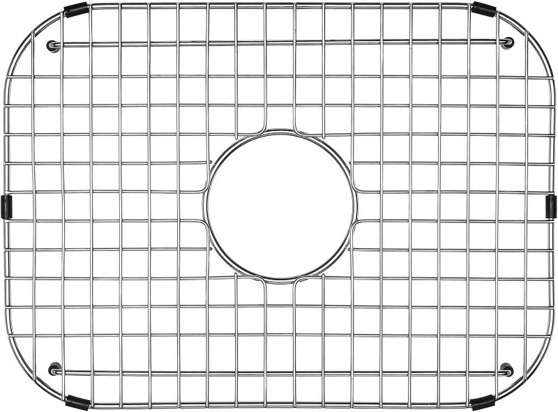 Photo 1 of Serene Valley Sink Grid 18-1/8" L x 13-3/8" W, Centered Drain with Corner Radius 3-1/2", NDG1813C
