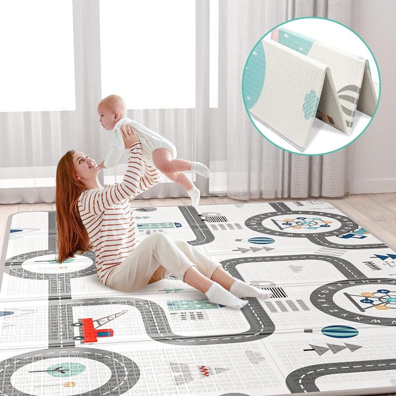Photo 1 of FLAGAV 79x59inch Play Mat for Baby - Extra Large, Non-Toxic, Waterproof Playmat for Indoor and Outdoor Use