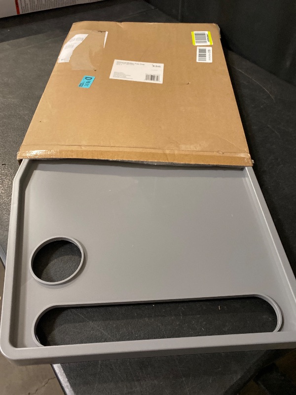 Photo 1 of DMI Walker Tray With Cup Holders, Walker Tray For Folding Walkers, Mobility Accessory for Seniors, Tray Table for Standard Walkers, Multipurpose and Portable, Gray
