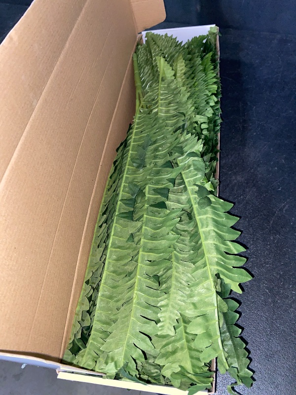 Photo 1 of 35" Ferns Artificial Bush Plants Large, 2 Artificial Boston Ferns with 39 Fronds for Outdoors Home Decor
