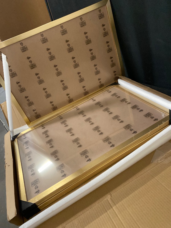 Photo 1 of HLiWEGNS Gold 16x24 Frame Set of 3 - Vintage 16 x 24 Poster Frame with Plexiglass for Wall Gallery Display, 16x24 Picture Frame for Puzzles, Artwork, Photos and Posters - Ideal Christmas Day
