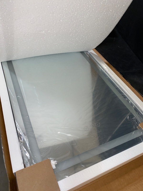 Photo 1 of Rectangle LED Bathroom Mirror with Lights, Backlit & Front Lighted, Wall-Mounted Vanity Mirror 3000K/4000K/6000K, Memory Functions, Anti-Fog, Dimmable Smart Mirror (Rectangle 20" x 28")