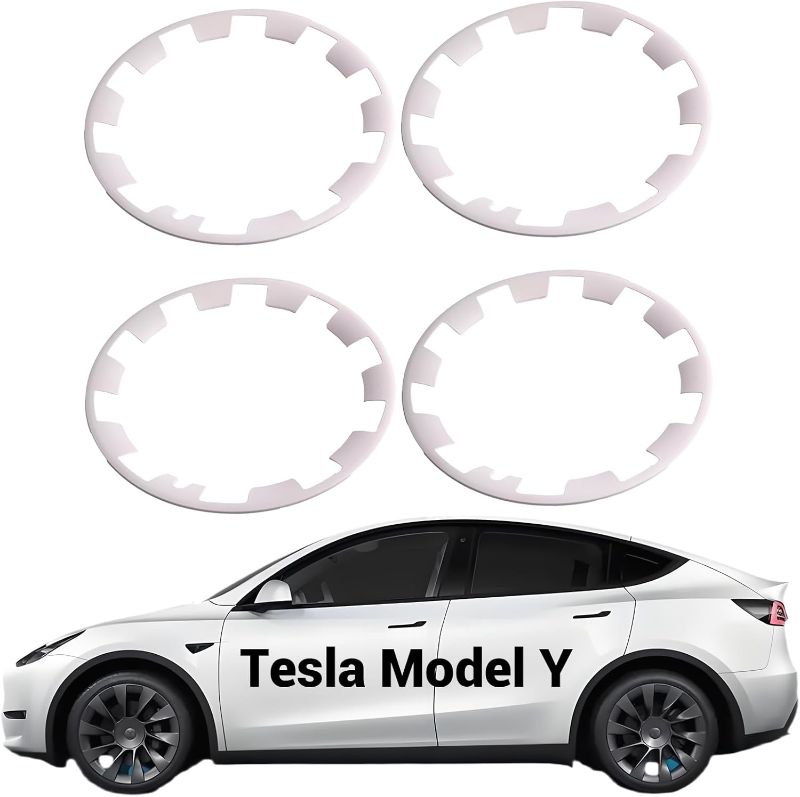 Photo 1 of 4PCS 19 Inch Model Y Tire Trim Rings, Wheel Rim Protectors, Hubcaps Rim Covers Anti-Scratch ABS Rim Guard Rim, 20" Model Y Exterior Accessories
