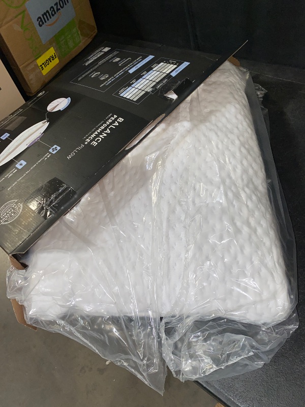 Photo 1 of Bedgear Balance Performance Pillow – 0.0 - Moisture Wicking Bed Pillow for All Sleep Positions - Medium Firmness Bed Pillow - Washable Removable Cover – 20" W x 26" L x 4.75" H