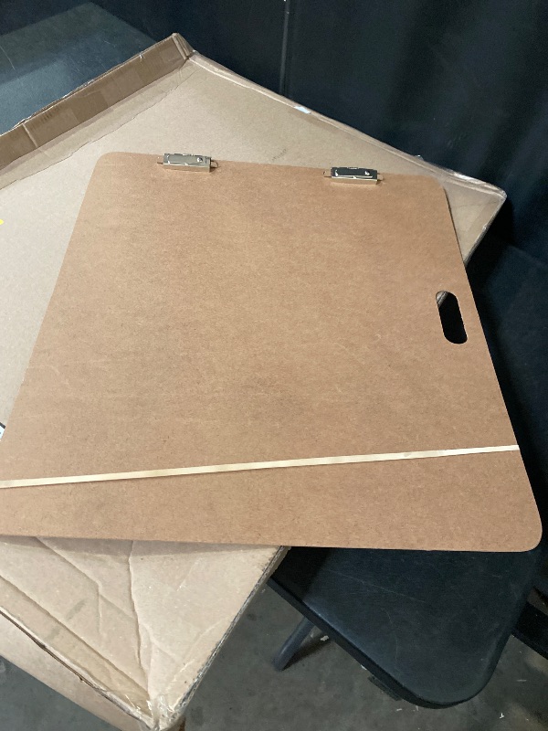 Photo 1 of Saunders 05607 Recycled Hardboard Sketchboard - Brown, 23 in. x 26 in. Clipboard with Built-in Handle - Solid Drawing Board for Artists, Students, and Creatives