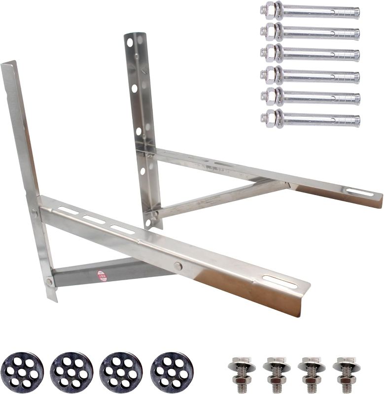 Photo 1 of TAUROX Mini Split Wall Mounting Bracket for 9000-24000 BTU Condenser Mini Split Stand Stainless Steel Support for Air Conditioner or Heat Pump Systems.
