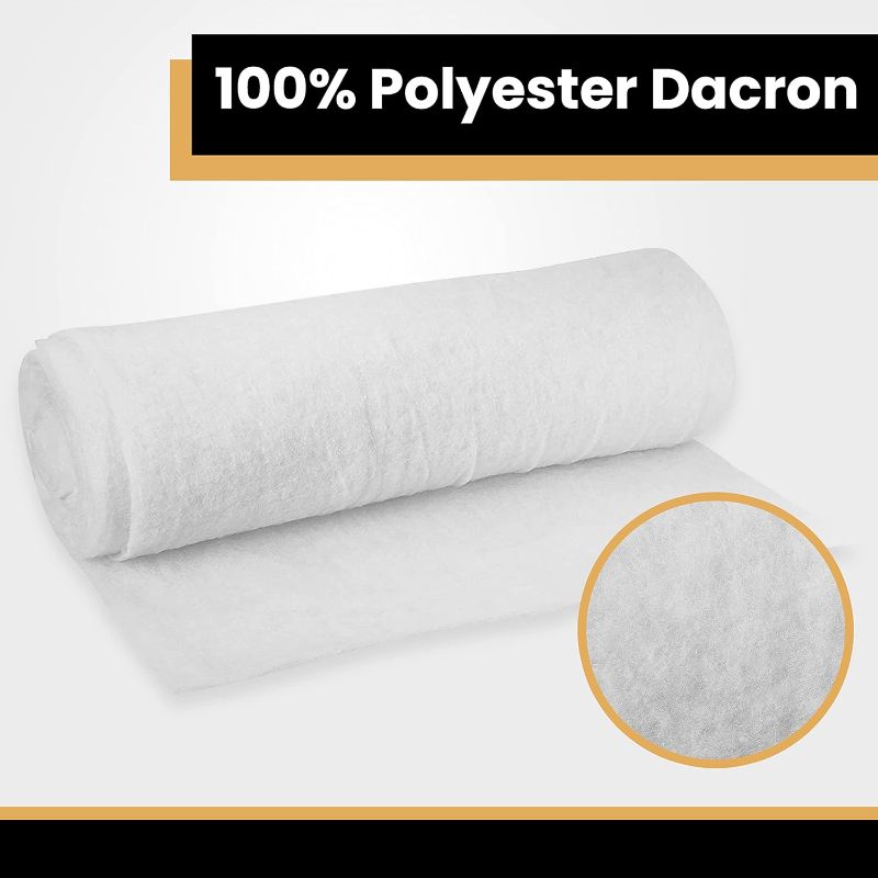 Photo 1 of AK TRADING CO. 36 Inch Wide Bonded Dacron Upholstery Grade Polyester Batting - Cushion Support, Quilting Supplies, Furniture Upholstery, Craft Projects, Durable Polyester Batting (10 Yards)
