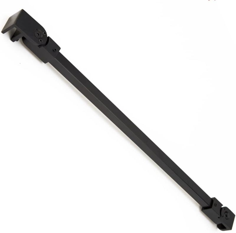 Photo 1 of Matte Black Stainless Steel Wall-to-Glass Support Bar Support Arm for 1/4" 5/16" 3/8", or 6mm 8mm 10mm Glass for Fixed Frameless Shower Glass Panel (40cm)