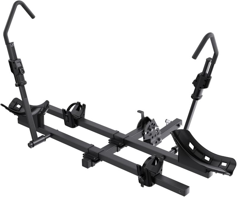 Photo 1 of TANX Bike Racks for Ebikes,Fat Tire Bike Rack for Tow Hitch 2-Bike 200 lbs Capacity,Hitch Bike Rack for Heavy E Bike, Wobble Free Smart Tilting Platform Style Bike Rack for Standard, 2 inch Receiver

