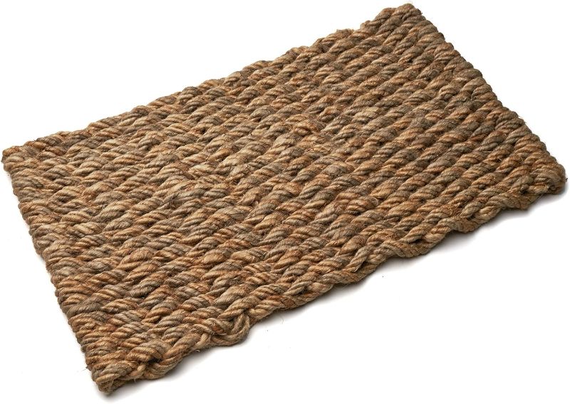 Photo 1 of Kings County Tools Jute Rug | Woven Door Mat | Natural Fiber Jute Entry Rug | Reversible Indoor & Outdoor Doormat | Hand Braided | Safe for Decking | Soft & Durable Burlap Rag Rug Runner | 
