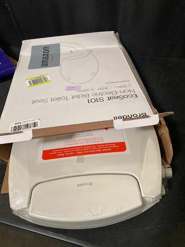Photo 1 of Brondell Bidet Toilet Seat Non-Electric Swash Ecoseat, Fits Elongated Toilets, White - Dual Nozzle System, Ambient Water Temperature - Bidet with Easy Installation