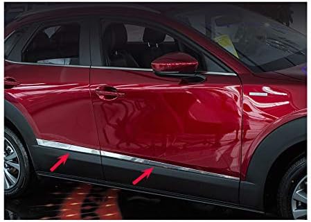 Photo 1 of 4Pcs ABS Chrome Car Exterior Body Side Door Molding Protector Cover Trim Strip Protector Guard Compatible for Mazda CX-30 CX30 2020 2021 2022 2023 2024 2025
