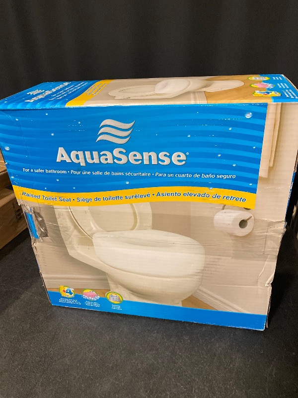Photo 1 of AquaSense 770-610 4 Inch Portable Raised Toilet Seat Riser, Elevated Toilet Seat for Seniors