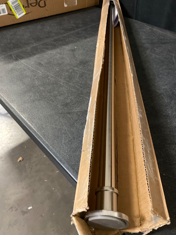 Photo 1 of BRIOFOX Industrial Shower Curtain Rod - Never Rust Non-Slip 43-72 Inch 304 Stainless Steel, Brushed Nickel
