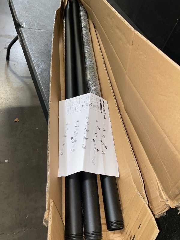 Photo 1 of 10FT Industrial Staircase Handrail,Staircase handrail for Outdoor and Indoor Stairs Loft Porch HandRail (10Feet) Steps Black Iron Pipe.
