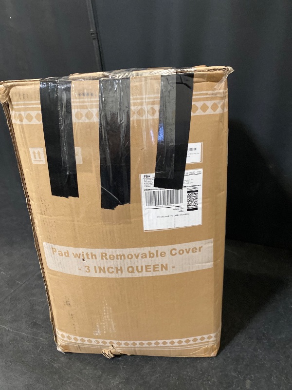 Photo 1 of QUEEN- Memory Foam Mattress Topper - 3 Inch Gel Mattress Pad for Pressure Relief, Premium Soft Cooling Sleep Bed Topper, Non-Slip Design with Removable & Washable Cover (White, Queen)
