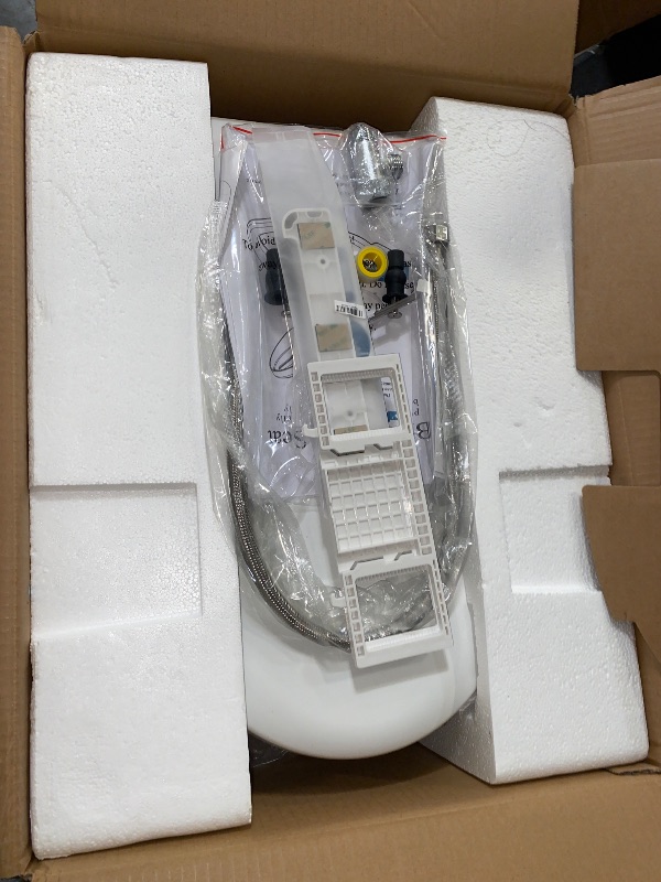Photo 1 of FVZ Bidet Toilet Seat Elongated Smart Heated Toilet Seat with Warm Water & Dryer, Feminine & Child Wash, Self-Clean Stainless Steel Nozzle, Adjustable Water Pressure, Slow Close Lid
