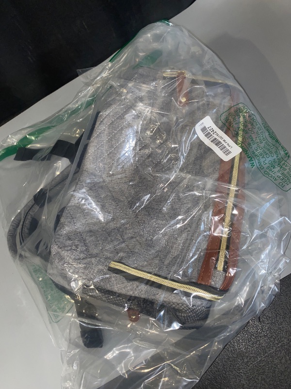 Photo 1 of Tenot Diaper Bag Backpack Tote with Insulated Pockets for Men Baby Boys Girls Newborn Unisex Tactical Large Capacity, Multifunctional Waterproof Grey