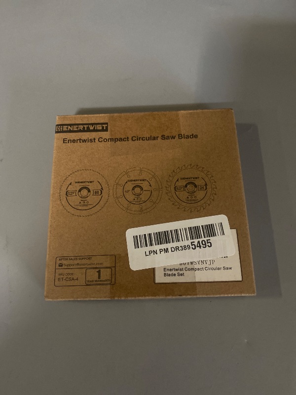 Photo 1 of ENERTWIST 4-1/2 Inch Compact Circular Saw Blade Set, Pack of 4-Pieces TCT/HSS/Diamond Saw Blades Assorted for Wood/Plastic/Metal/Tile Cutting, 3/8in Arbor, ET-CSA-4