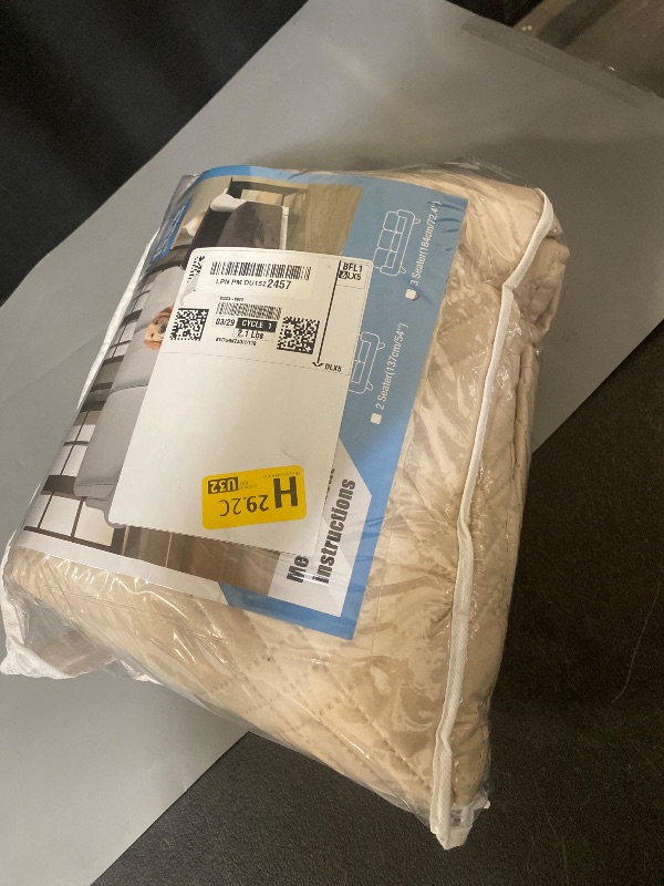 Photo 1 of TAOCOCO Waterproof Couch Covers for Pets Dogs with Non Slip Backing, Sofa Seat Covers with Side Pocket for 3 Cushion Couch Washable Dog Couch Cover Protector Sofa Slipcovers(Sofa Plus, Cream)