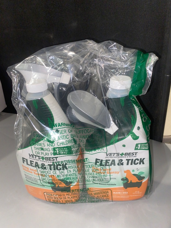 Photo 1 of Vet’s Best Flea and Tick Home Spray – Plant-Based Flea and Tick Treatment for Dogs and Indoor Use – Natural Spray with Essential Oils for Pest Control in Home – 32 oz Bottles, 2 Pack